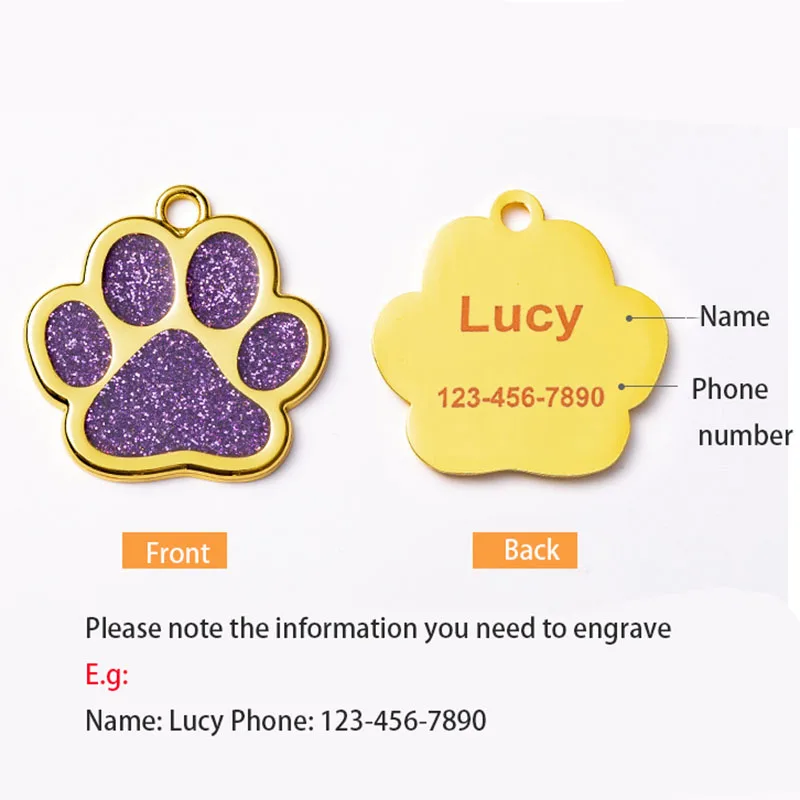 Personalized Pet Engraving ID Name Tag Dog Anti-lost Custom Collar Leash Accessories Cat ID Phone Tag Pendant Puppy Decorations