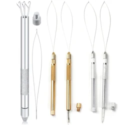 1Kit Alloy Hook Needle Wig Making Tools Ventilation Needles For Lace Wigs Micro Ring Hair Crochet Needles 3 Hook + 1 Loop