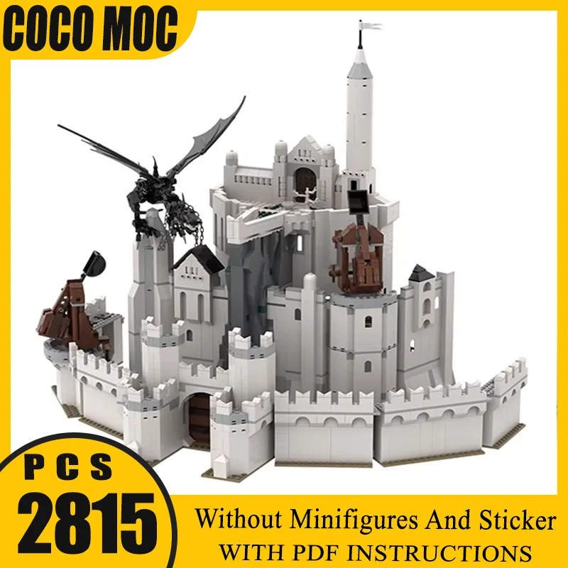 The Rings Movie Scene MOC Building Blocks White City Collection Minas Tirith Technology Bricks Creative Model Toys Xmas Gifts