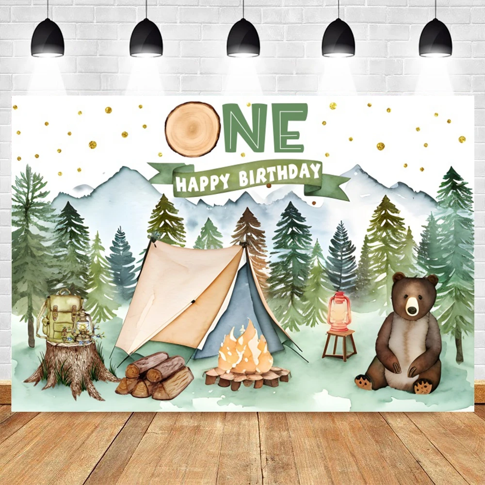 بيبي 1st عيد ميلاد سفاري البرية واحدة الخلفيات التصوير الغابة الحيوانات صبي فتاة صور خلفية التصوير الفوتوغرافي حفلة فوتوكورد