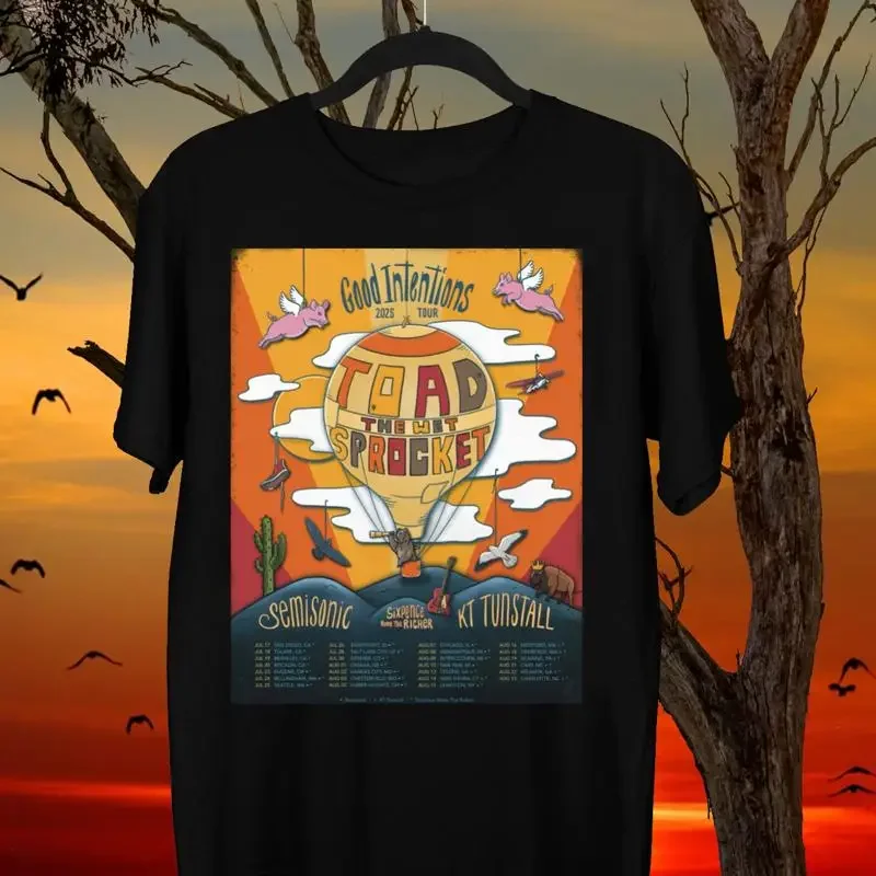 Toad the Wet Sprocket Tour 2025 For Fans to 5XL Black T shirt QA747