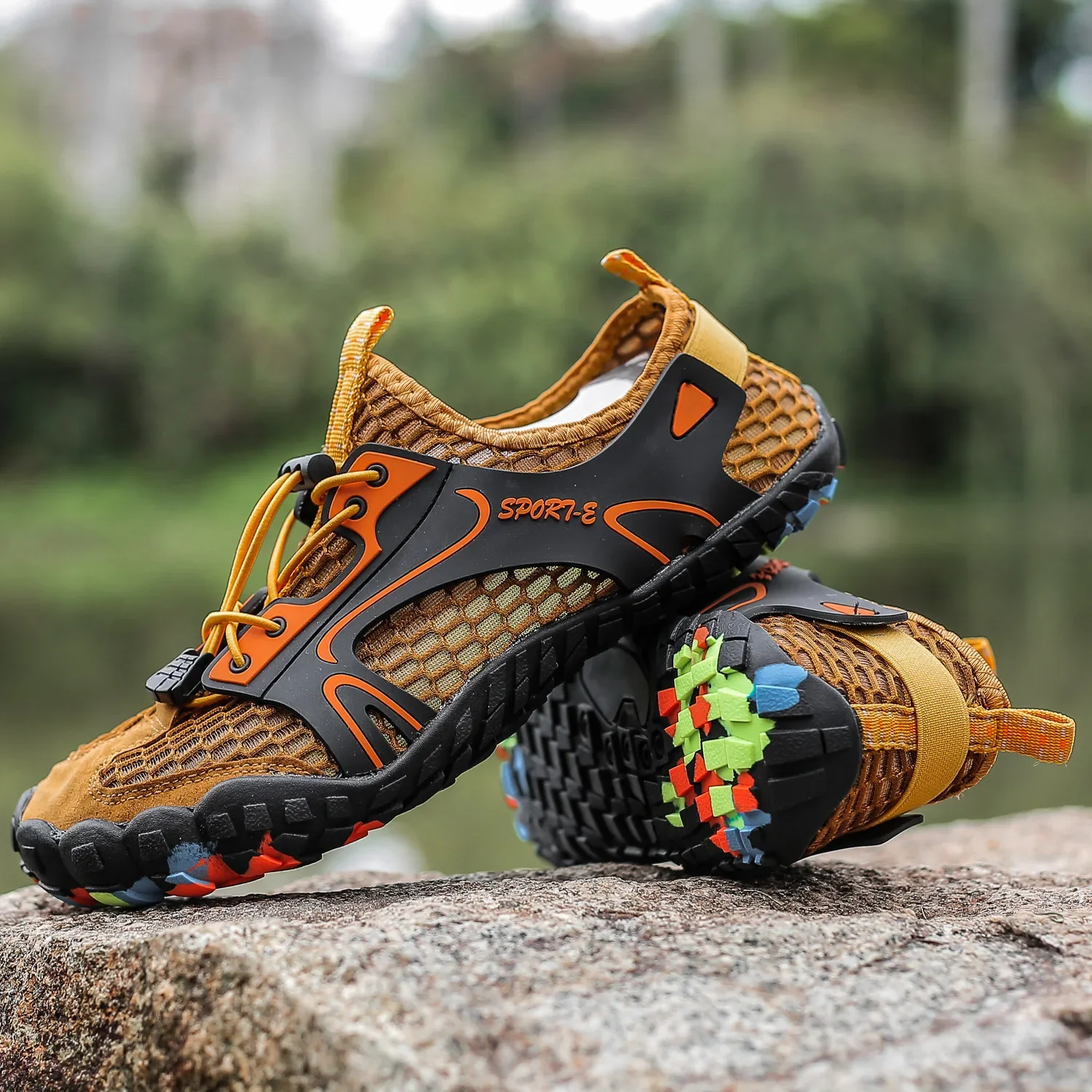 Wholesale Cross-Border Hiking Stream Shoes Fitness Climbing Outdoor Plus Size Wading Shoes Water Land Two-Home Diving Beach Shoe