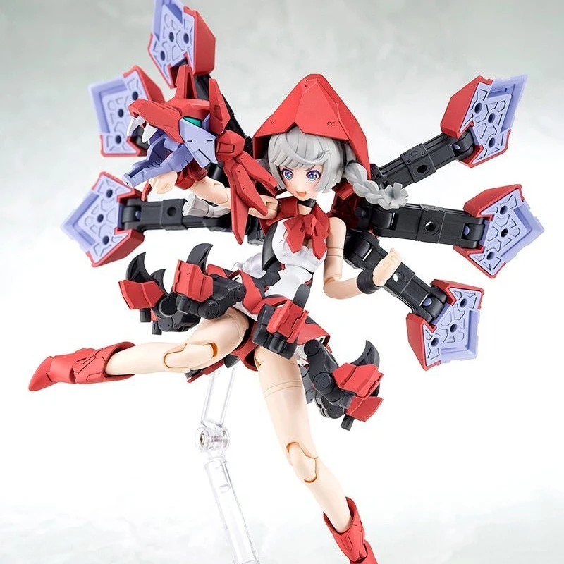 High quality Kotobukiya Original MEGAMI DEVICE Chaos  Pretty LITTLE RED ALICE Anime Action Figure Assembly Model Toys