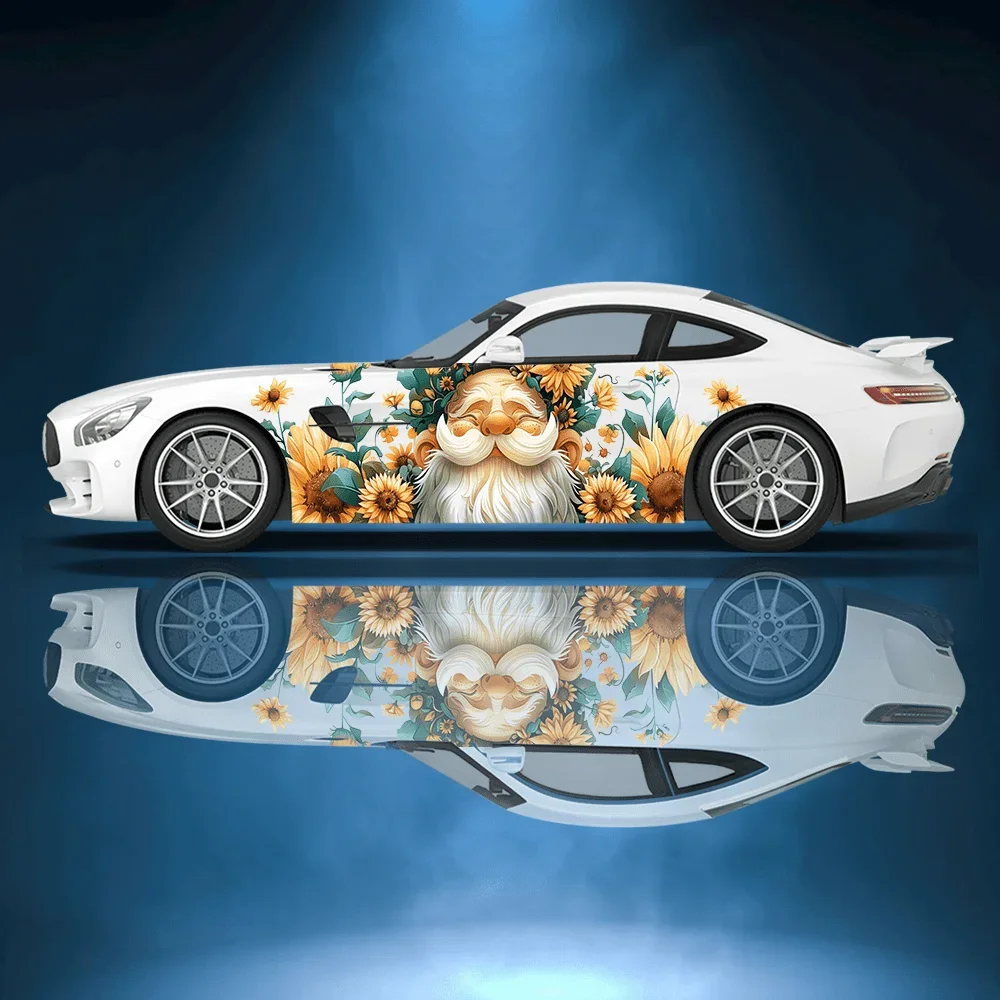 

Виниловая наклейка с изображением эльфа, солнечной подсолнуха, автомобиля, самоклеящаяся наклейка из ПВХ, подходит для грузовиков, внедорожников, украшения, автоаксессуары, подарок