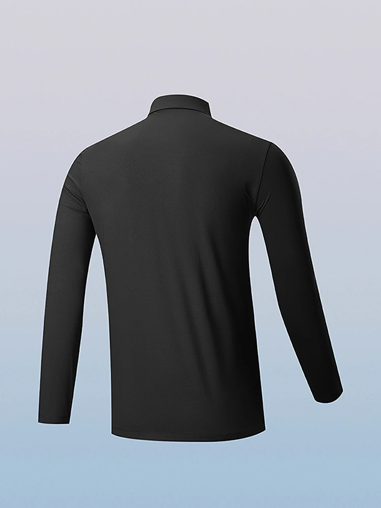 Sportsday Moisture Wicking Long Sleeve  Shirt UV Protection Men's T-Shirt Casual Style Knitted Fabric Polyester Fiber