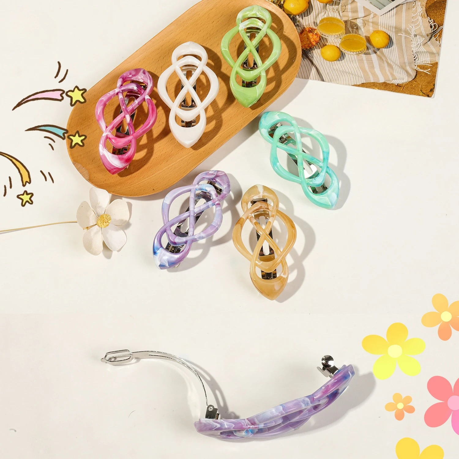 

Уникальный дизайн, символ ноты, заколка для волос в виде хвоста, полый пружинный зажим, милый элегантный держатель для хвоста, заколки для женщин и девочек, аксессуары