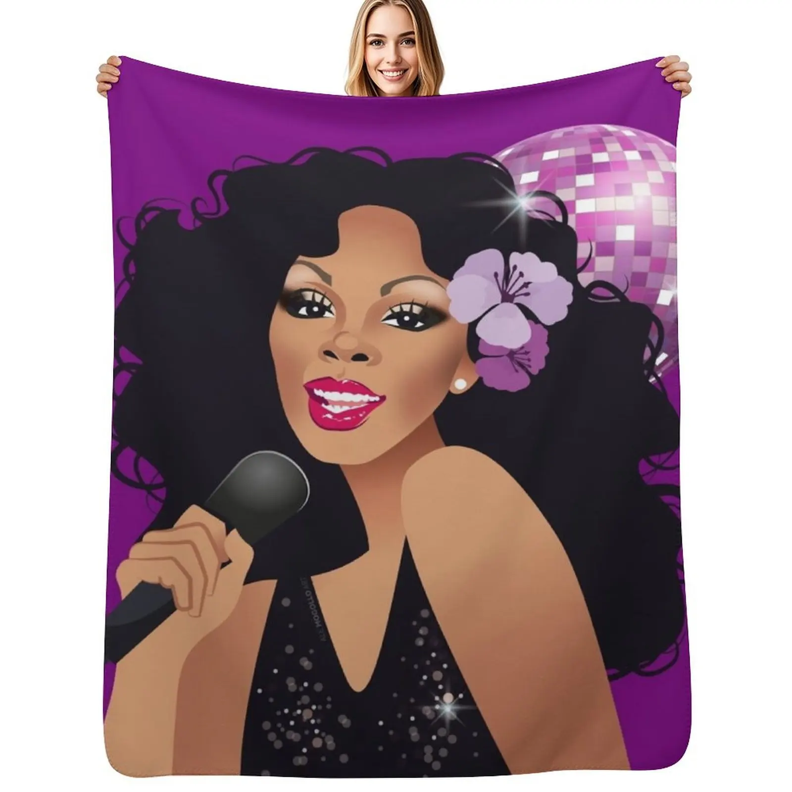 Disco Queen Throw Blanket Spring Fall Cozy Throw Blanket for Couch
