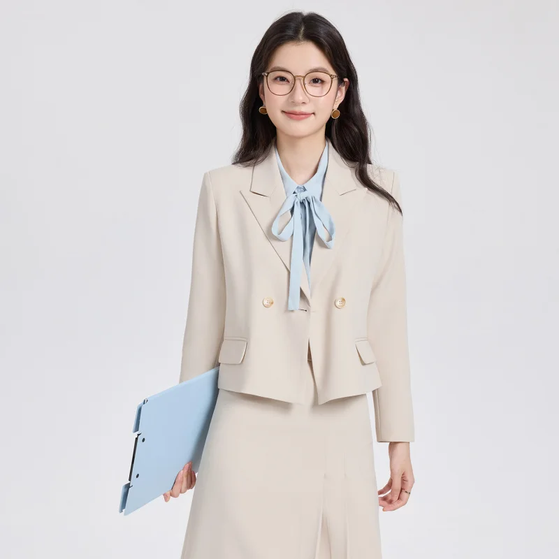 Suit Set Skirt for Women Professional Interview Formal Wear College Student Commuting Workplace Teacher Outfit Petite Blazer Jac