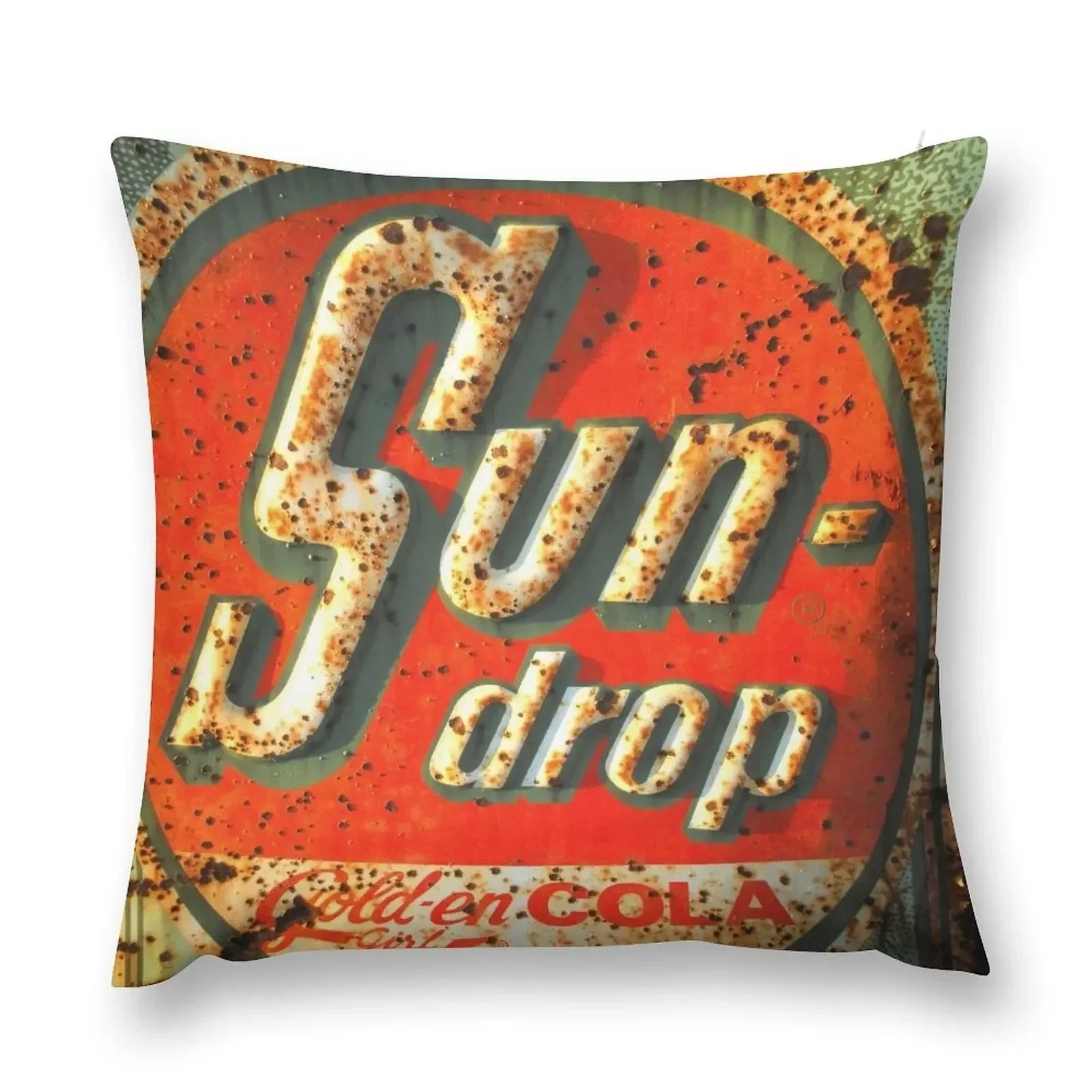 Sun Drop Cola Sign Throw Pillow Cushions For Sofa Pillows Aesthetic Decorative pillow case New year pillow