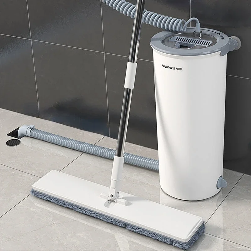 Microfiber Lazy Floor Mop with Bucket, Automatic Squeeze, Avoid Hand Washing, Flat Mop, Cleaning Floors, Home, Kitchen