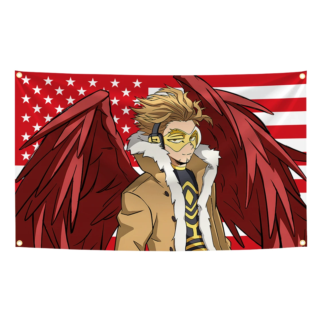60x90cm 90x150cm 120x180cm Keigo Takami Hawk Flag Tapestry My Hero Academias Anime Flags Barber Shop Advertising Decoration