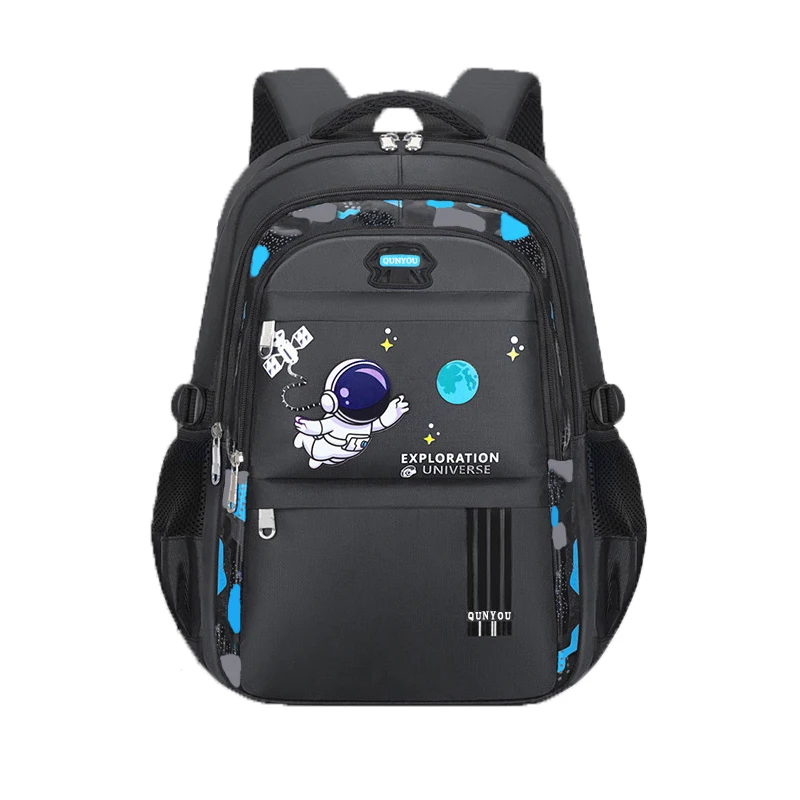 Fashion School Bag Astronaut Pattern Letter School Bag Navy And Green Backpack Boutique Travel Shoulder's Bag