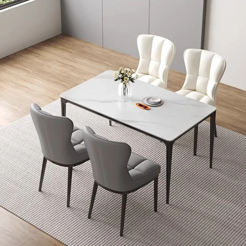 Modern Minimalist Dining Table Italian Rectangle Vintage White Dining Table Nordic Luxury Juegos De Comedor Kitchen Furniture