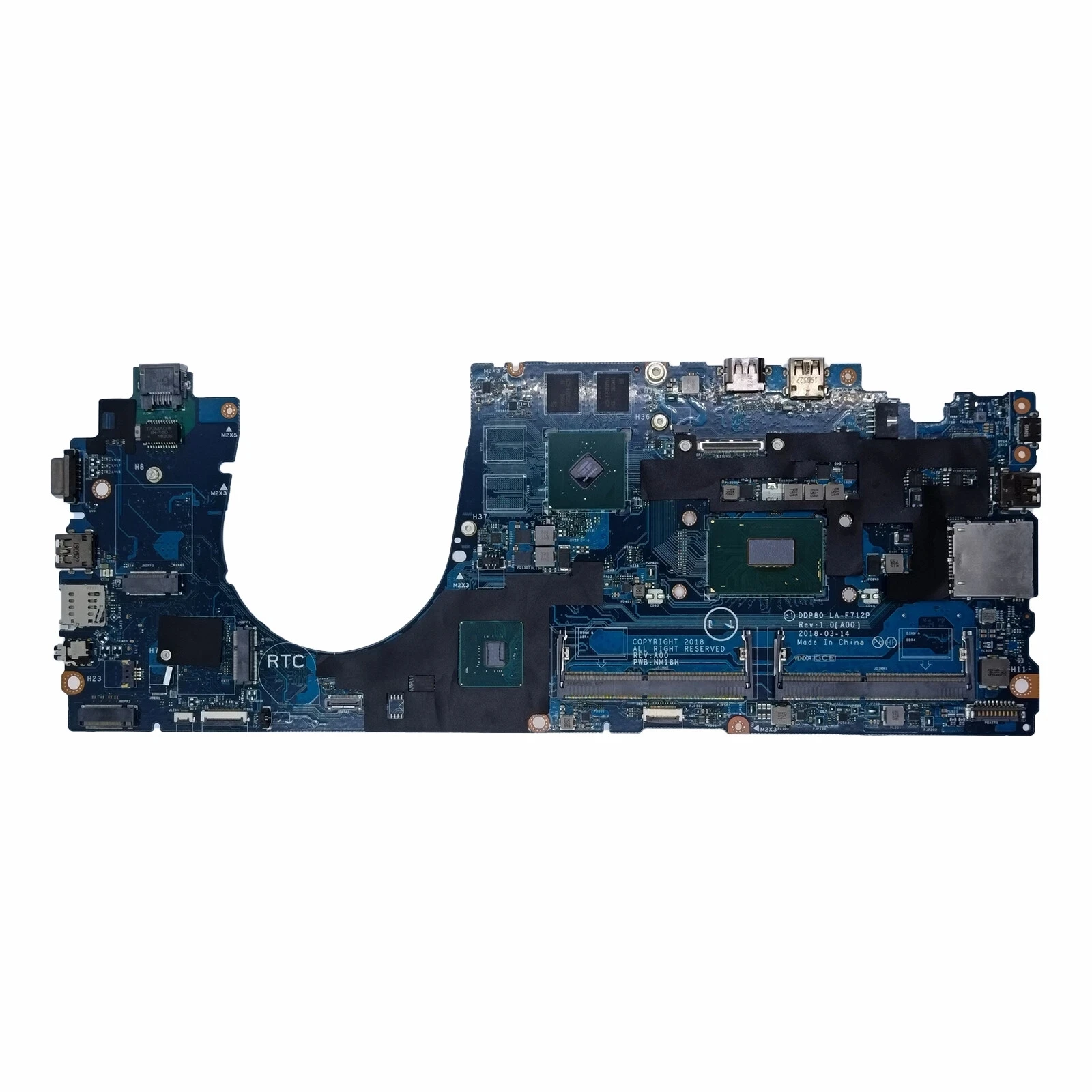 

04XMP4 For Latitude 5591 Motherboard DDP80 LA-F712P I5-8400H MX130 2GB