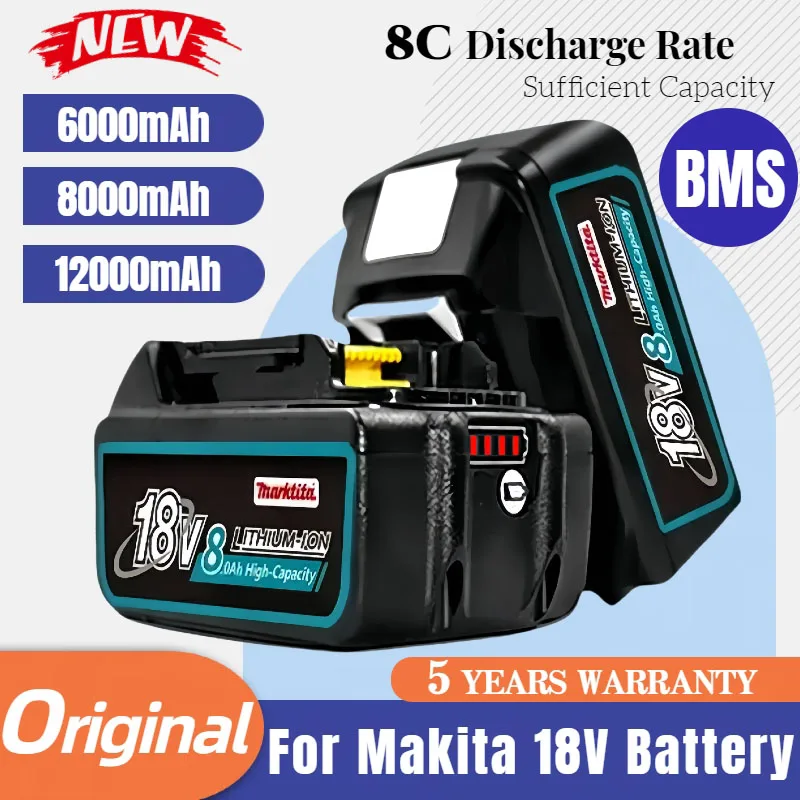 Avtark 18V Battery For Makita 18V Power Tools Replacement Accessories BL1860 BL1850 BL1840 Li-ion Rechargeable batteries Pack