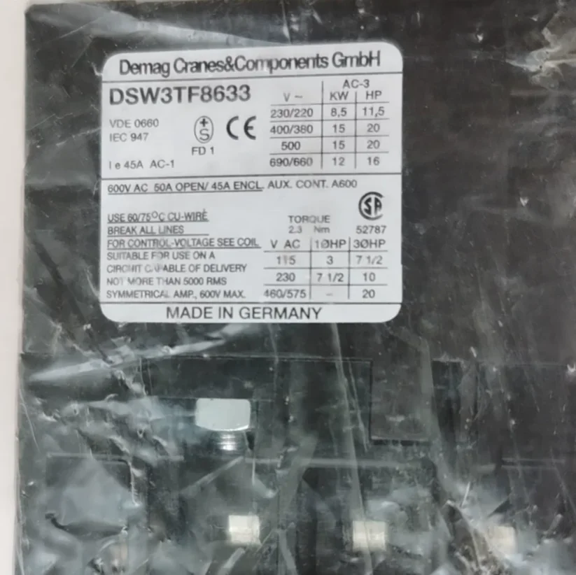 DSW3TF8633   DSW 3TF 8633   DSW3TF8133   42V   Brand new original contactor have stock
