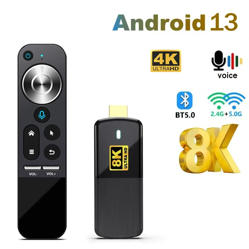 H96 Max M3 Smart TV Stick BT5.0 Android 13 Rockchip RK3528 HD 8K 4K WIFI6 Build In Voice Control 4G 5G iptv