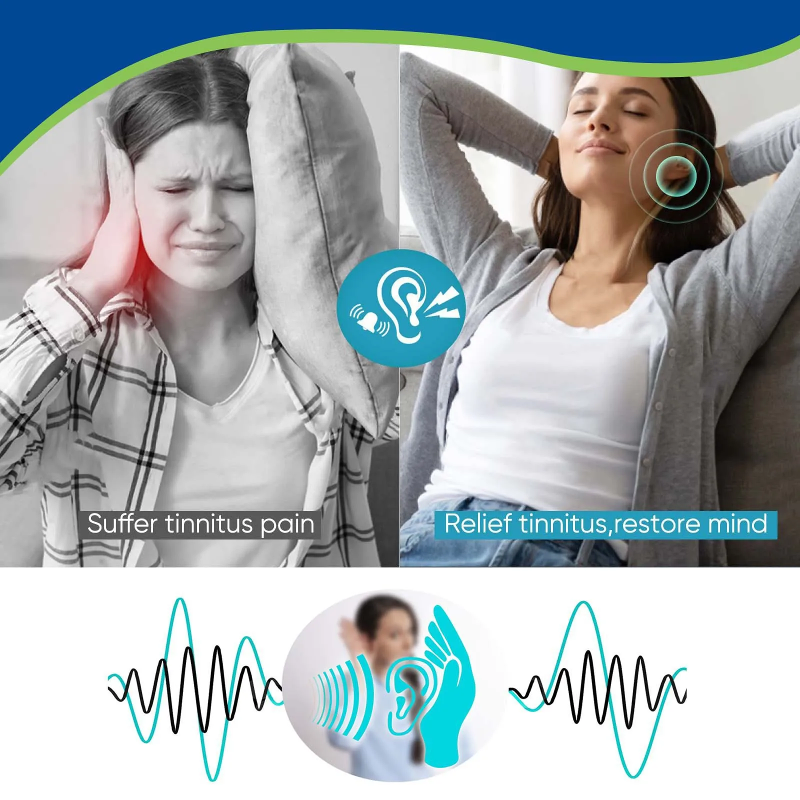 South Moon Tinnitus Relief Device Magnetic Acupressure Ear Clip Stop Ear Ringing Pain Relief Treatment  Care Health Auri-calm