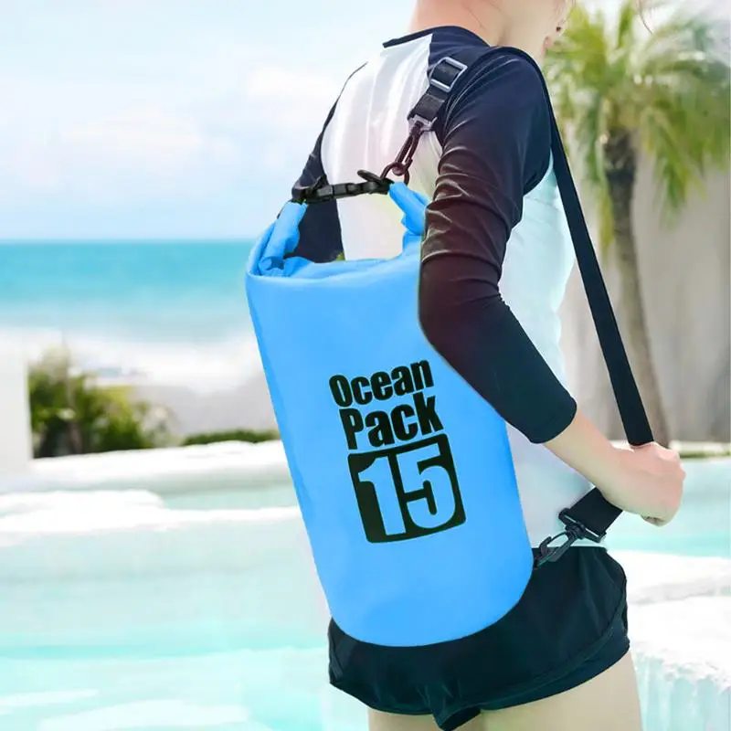 15L Waterproof Dry Bag Pack Sack Outdoor Swimming Rafting Kayaking River Trekking Floating Sailing Canoing Boating Water Bag