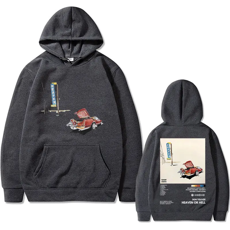 Rapper Don Toliver Heaven or Hell Music Album Graphic Hoodie Men Fashion Hip Hop Oversized Streetwear Unisex Vintage Pullover