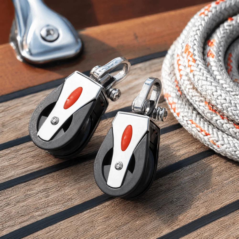 Professional Quiet&Smooth Pulley Block Stainless Steel Universal Lifting Pulley Heavy Duty Swivel Pulley Kayak