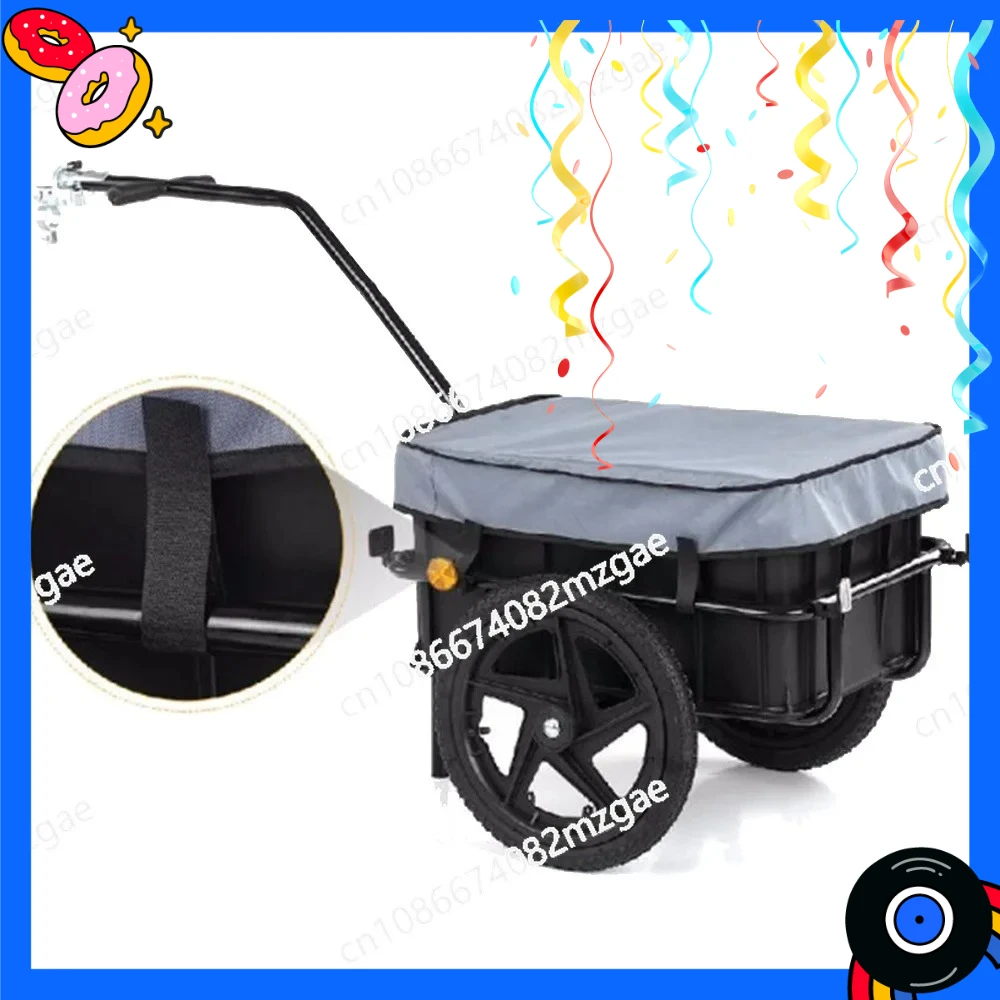 Bicycle trailer, rear trailer, riding travel truck, cargo pulling, steel luggage, universal artifact