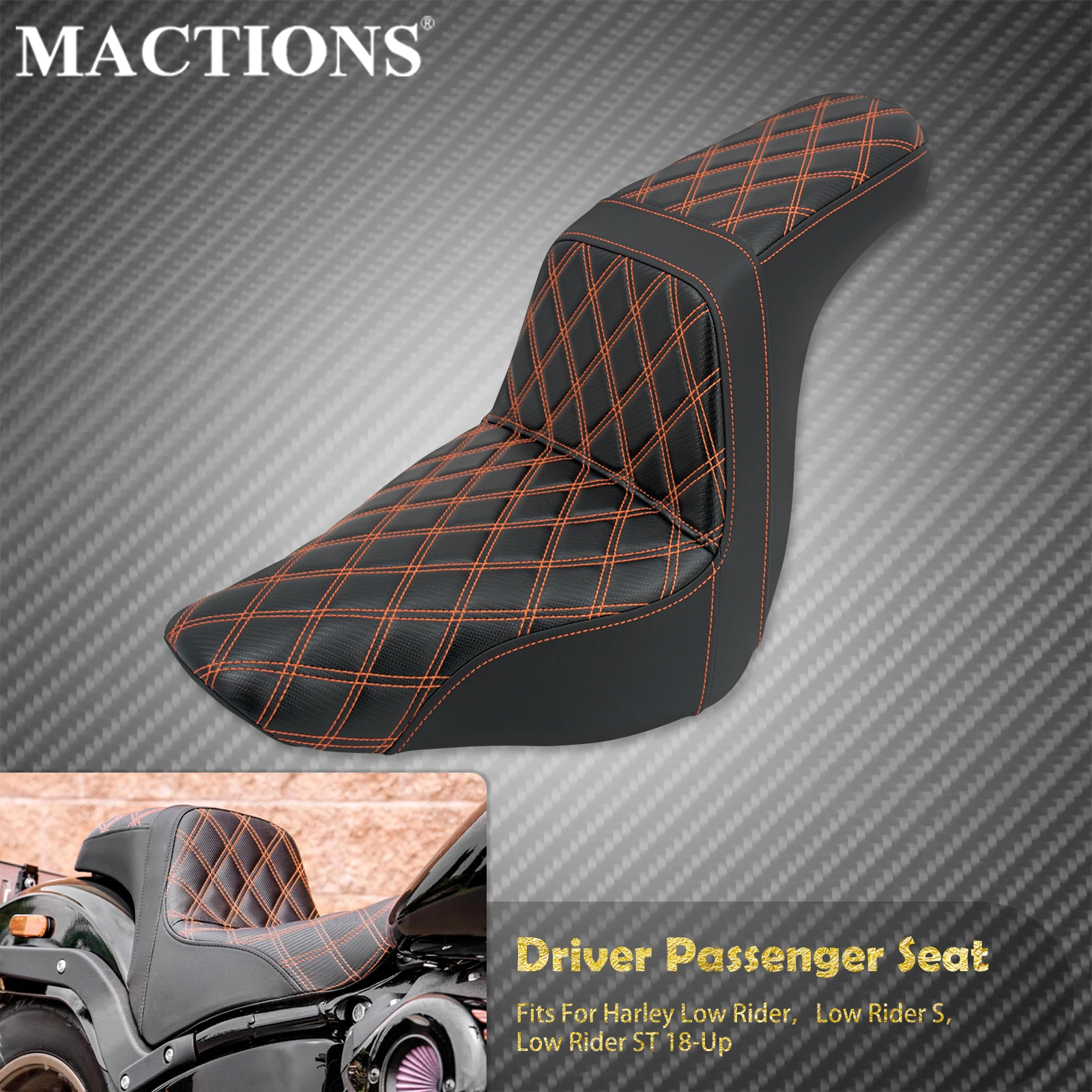 

Подушка переднего и заднего сиденья водителя пассажира мотоцикла для Harley Softail Sport Glide FLSB 2018-2024 Low Rider 18-2021