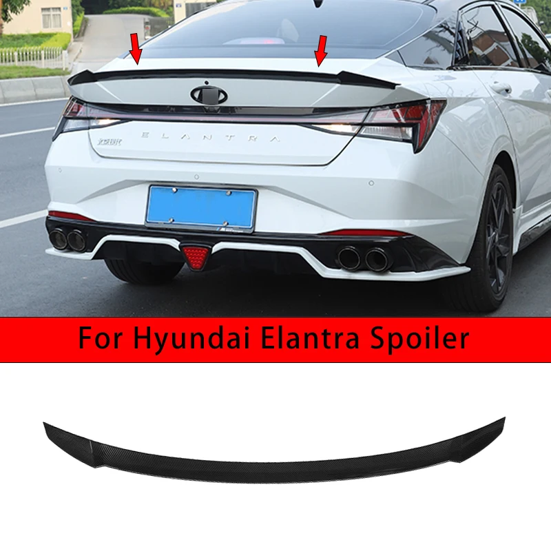 FITS 2021+ HYUNDAI ELANTRA GLOSSY BLACK V STYLE DUCKBILL REAR TRUNK SPOILER WING JDM ELANTRA SPOILERS