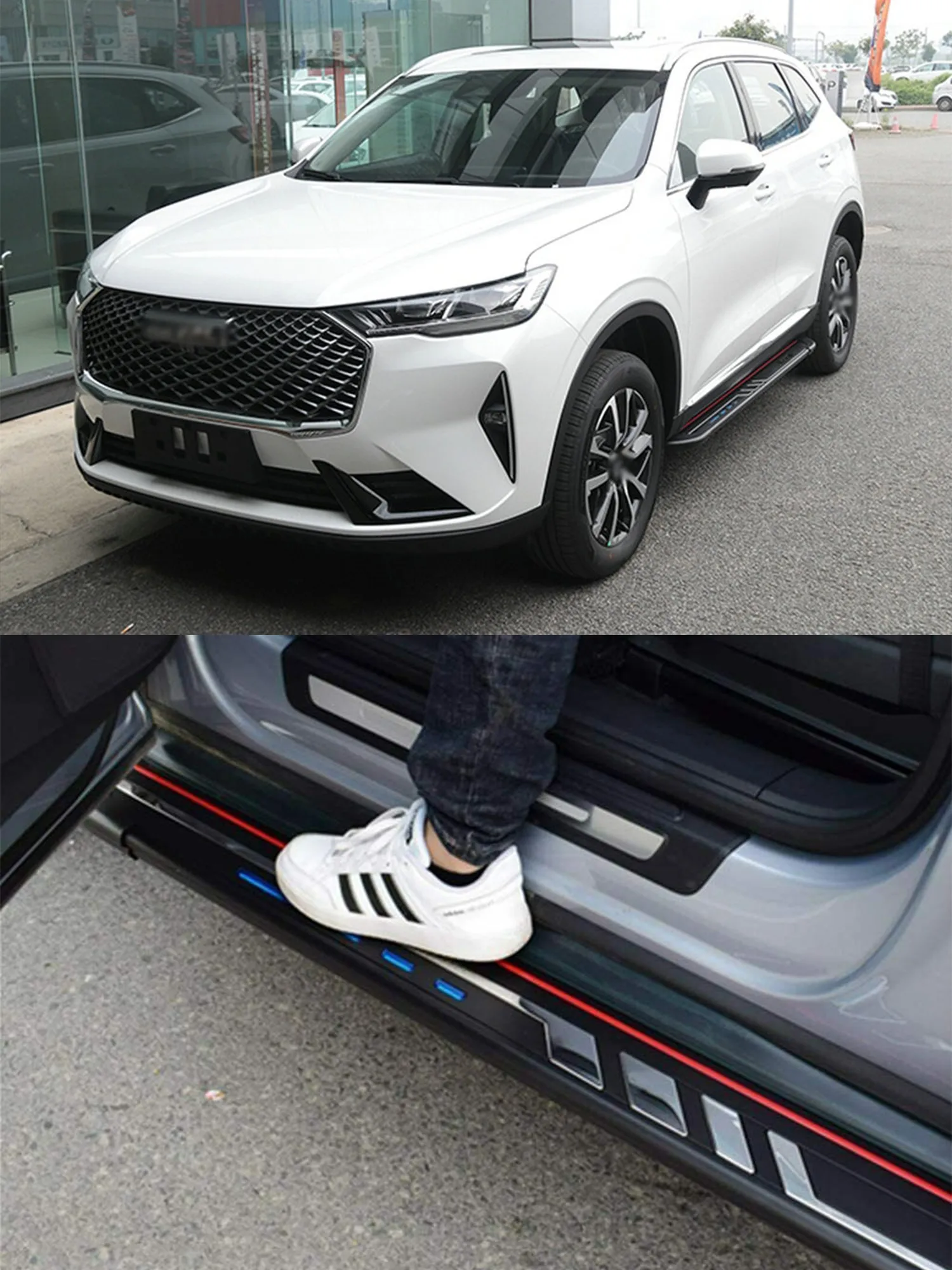 2PCS Aluminum 3.9" 4.3" Wide Fixed Side Steps Fit for Lincoln Nautilus 2024 2025 2026 Running Boards Nerf Bars Rails Plate Pedal