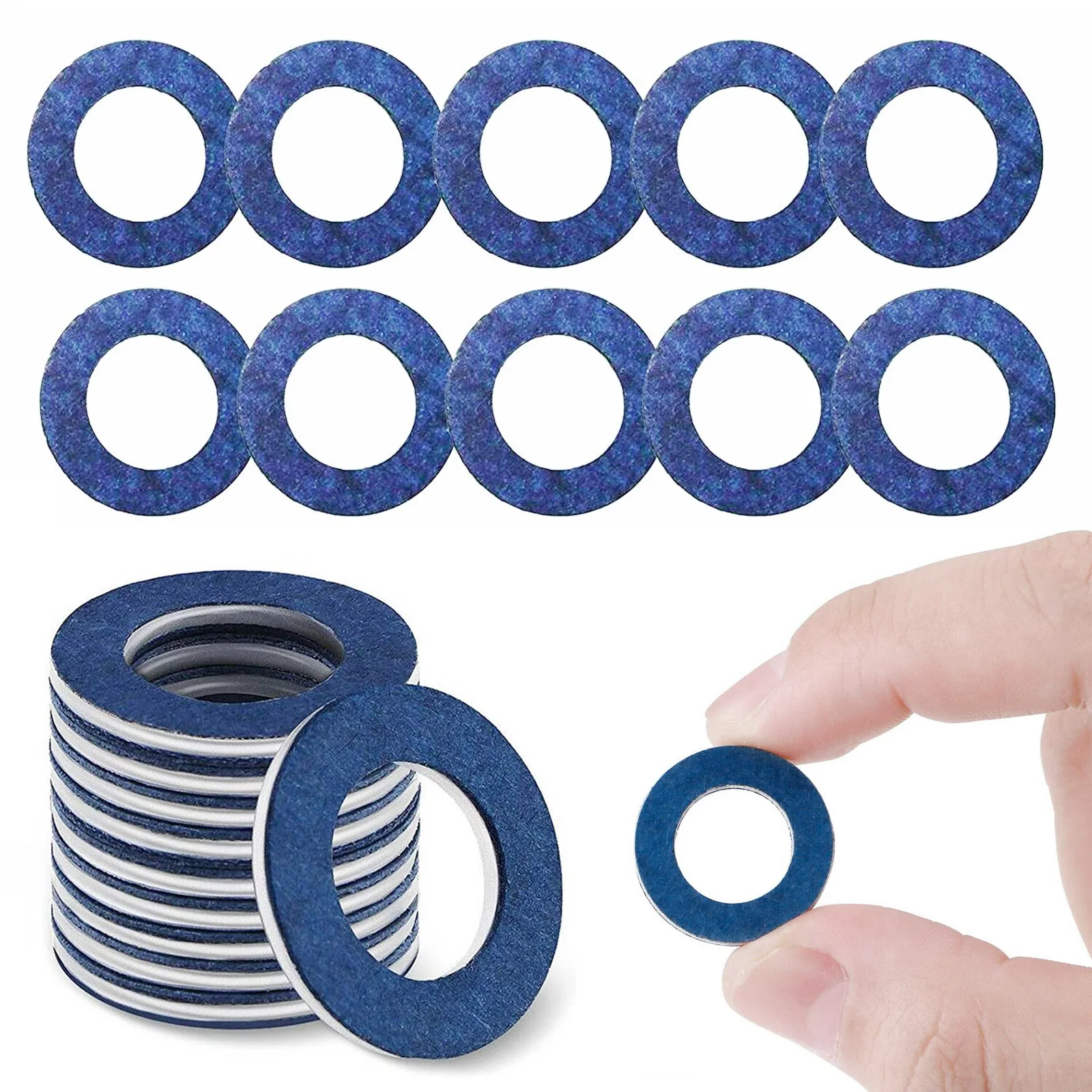 10PCS Thread Oil Drain Sump Plug Gaskets Washer 12mm Hole Seal Ring Car Engine ForToyota 4Runner 1990-2018 OE# 90430-12031