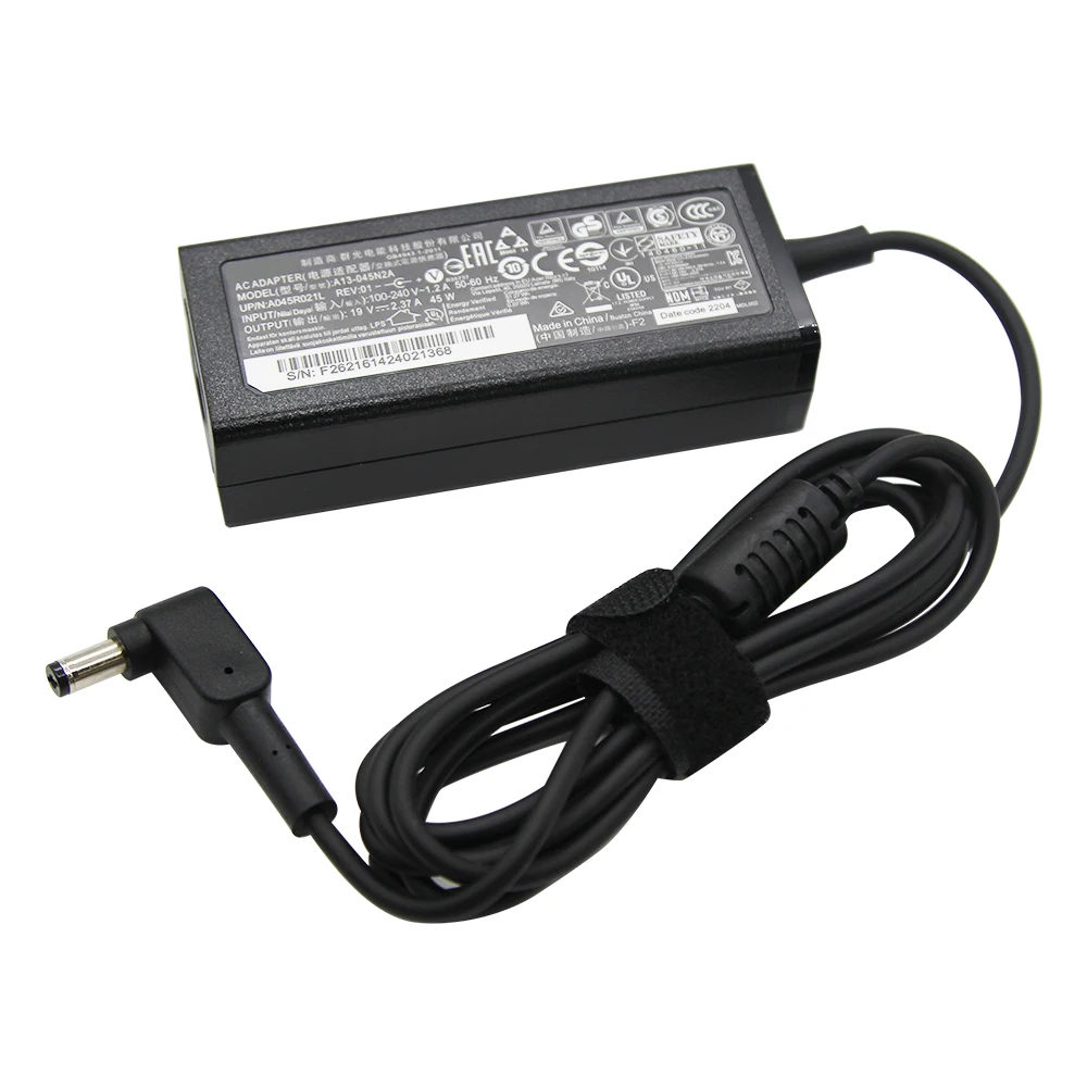 Adaptador de cargador para portátil ACER Aspire, 45W, 19V, 2.37A, 5,5x1,7 MM, E5-553, E5-573, E5-574, E5-575, Series, Notebook