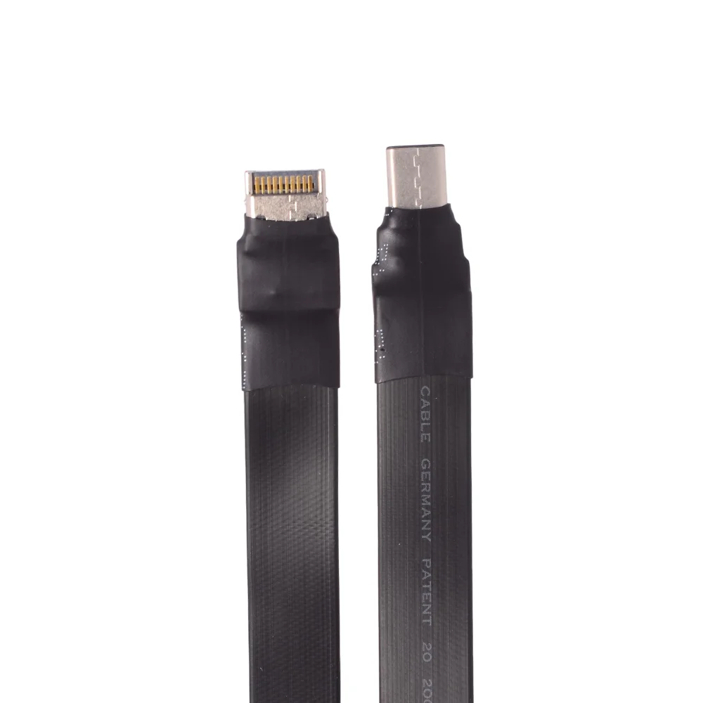 كابل توسيع واجهة ADT-Link USB 3.2 من النوع C إلى النوع E 19P 20P للوحات الأمامية والخلفية مع حامل PCI 3 سم - 3 أمتار