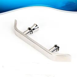 Dolphin bathroom glass door handle shower room glass door handle sliding door handle 304 stainless steel hole distance 145(LQ69A