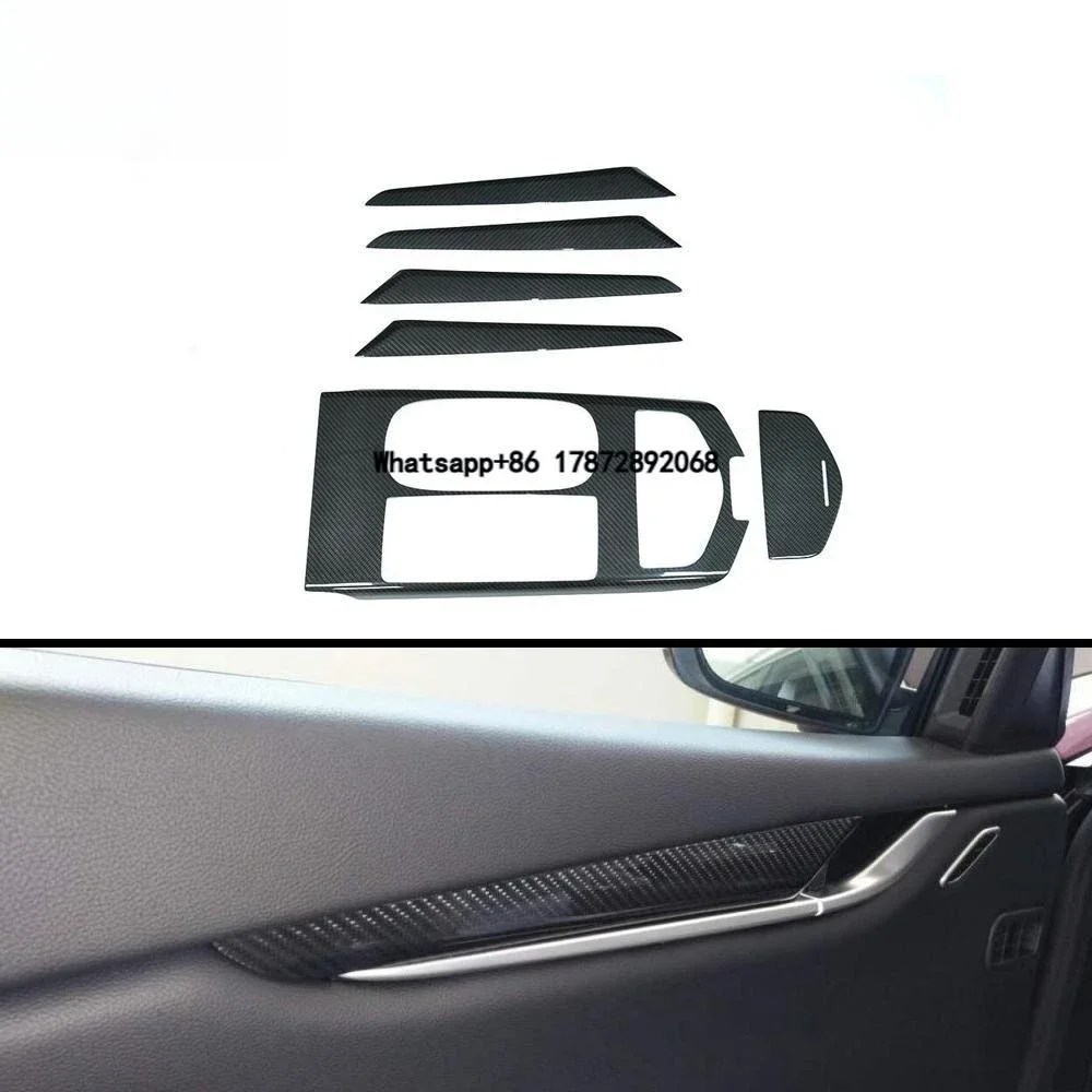 

6PCS Real Carbon Fiber Car Interior Kit Cover Trim for Ghibli 2017-2019