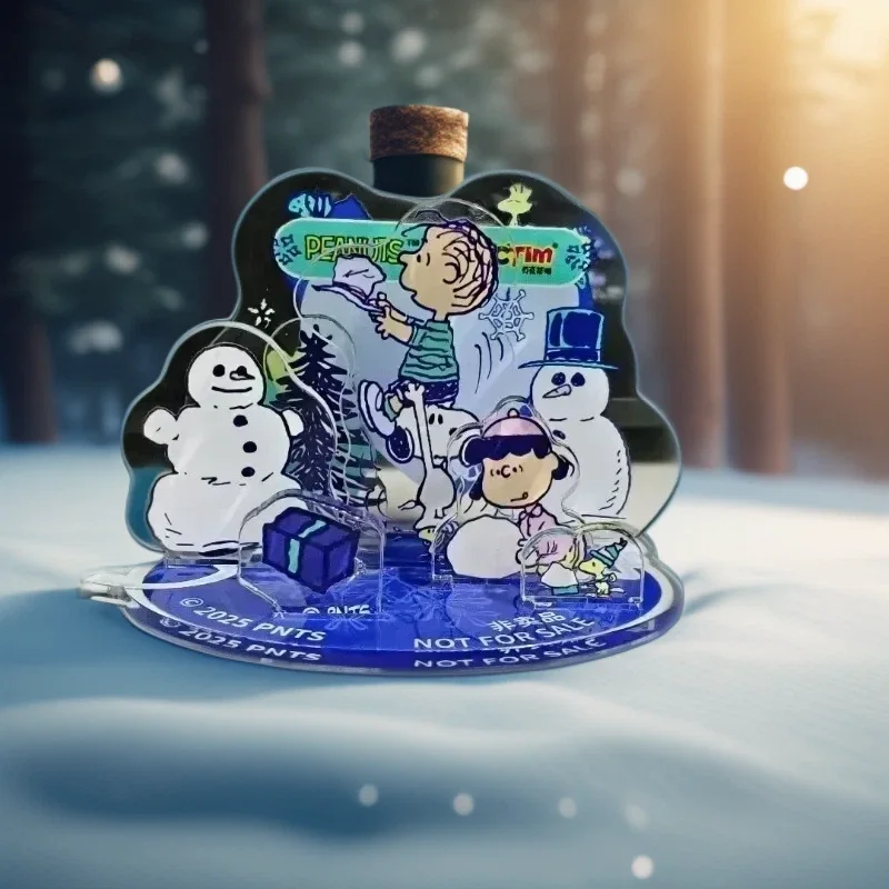 Ozdoby akrylowe Snoopy Charlie Brown Woodstock Figurka anime Dekoracja samochodu Biurko Model Zabawka dla dzieci Prezent na urodziny Boże Narodzenie