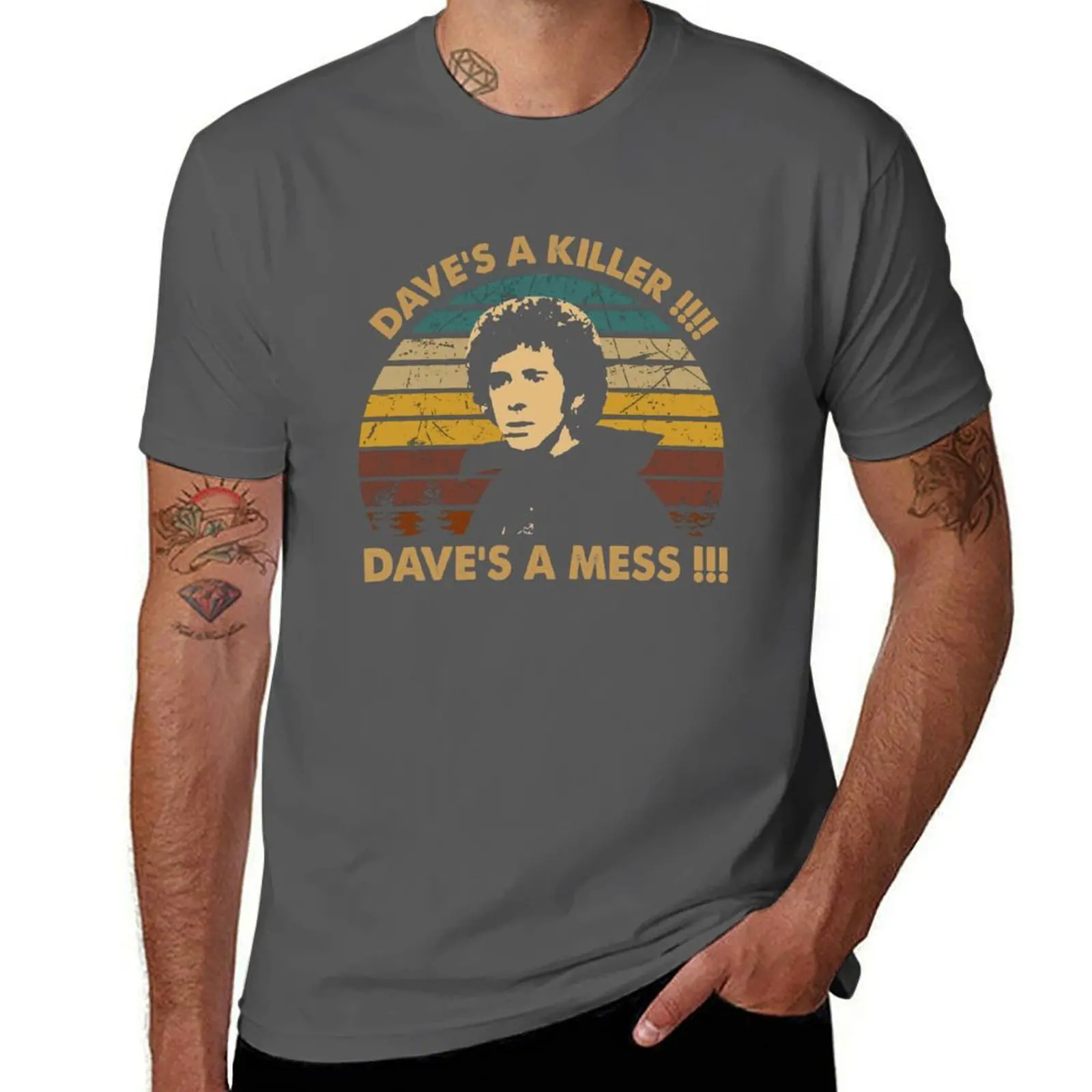 

Vintage Slap Design Shot Films - Dave's A Killer!!!! T-Shirt man t shirts for men g man t shirts for men T-Shirt