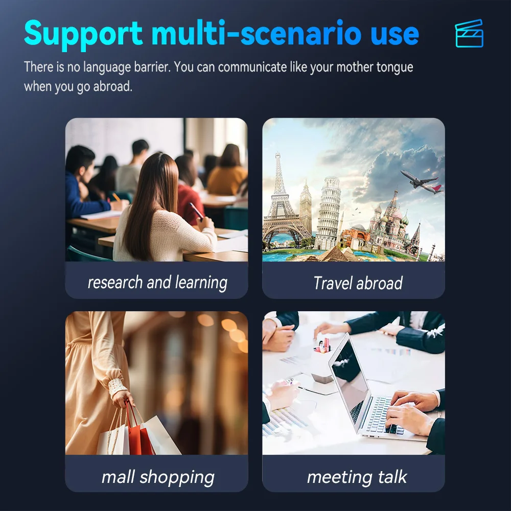 A50lite AI Intelligent Translator 5.5inch HD Screen 150Languages Real-time Smart Translation Device For Travel Learn Meeting