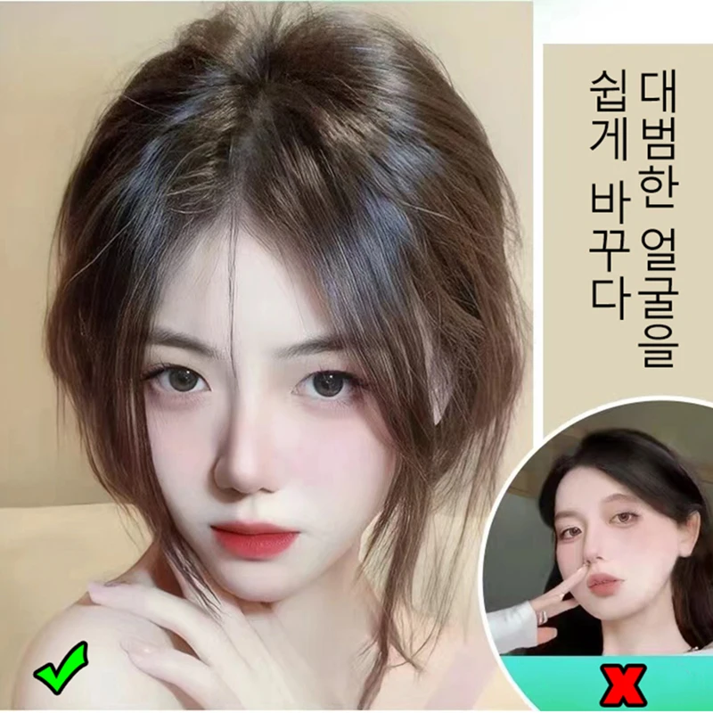 스위스 레이스 진짜 라이프 모자 자연 사람들은 를 보냅니다 100% 진짜 사람 헤어 앞머리 360도 보이지 않는 실제 및 자연적 성질 확장 된 모발 수량 여성용 자연스러운 인모 앞머리, 클립인 확장, 보이지 않는 헤어피스, 사이드 프린지, Huam 헤어, 데일리 웨어, 3D 커튼 앞머리, 25cm 머리 위의 흰 머리를 가리다 이마 커버, 돌출. 정수리 머리숱 증가 모자와 가발이 가볍다