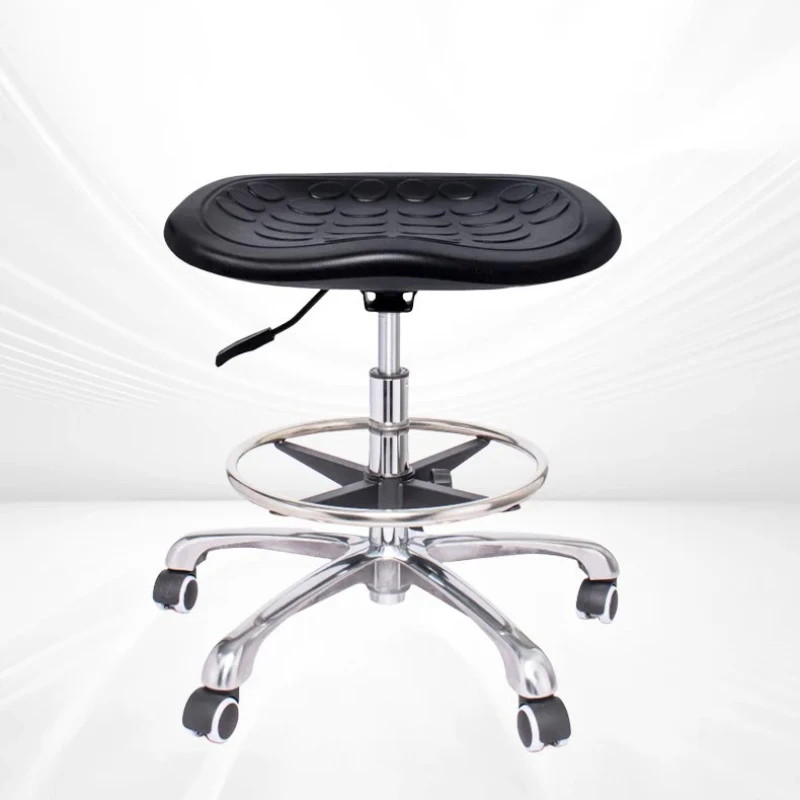 ‌Anti-Static PU Foam Swivel Stool with Adjustable Height for ESD-Sensitive Areas - Lab, Cleanroom, Production Line Work Chair