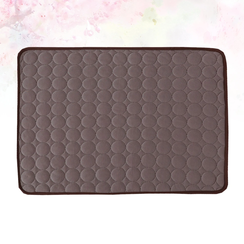 

Pet Pad Summer Cooling Mat Dog Bed Smooth Surface Breathable Cozy Foldable for Crate Kennel Car Travel Coffee Size M