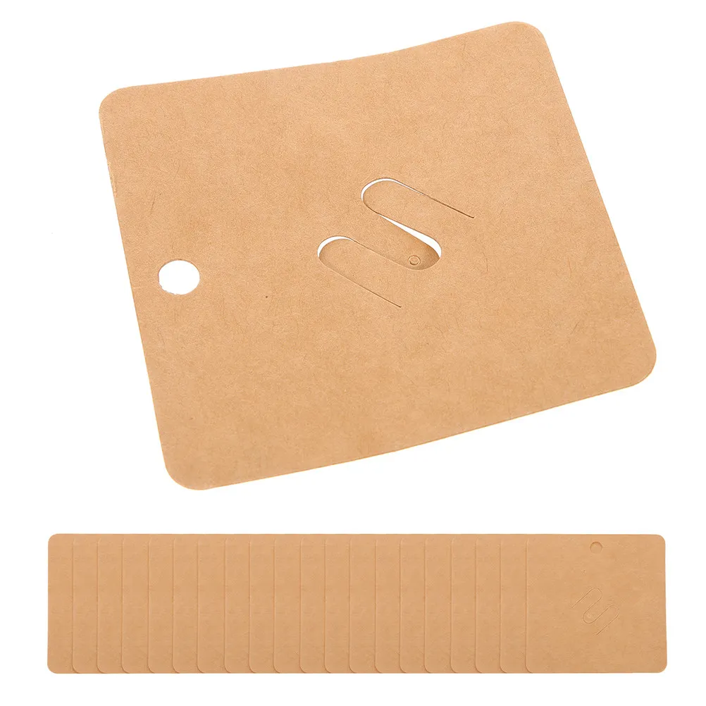 

100Pcs 7x7cm Premium Kraft Paper Brooch Display Cards Blank Presentation Cards for Earrings Necklaces Bracelets Hairpins Selling
