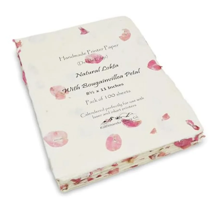 

Бумага ручной работы из локты для лазерной и струйной печати с необработанным краем, 8,5x11 дюймов, винтажная декоративная специальная бумага для печати, 100 листов