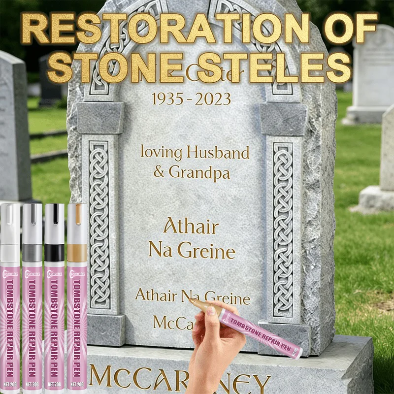 Tombstone Repair Pen, Gravestone Letter Touch Up Marker, Waterproof Fade-resistant Stone Surface Paint Pen