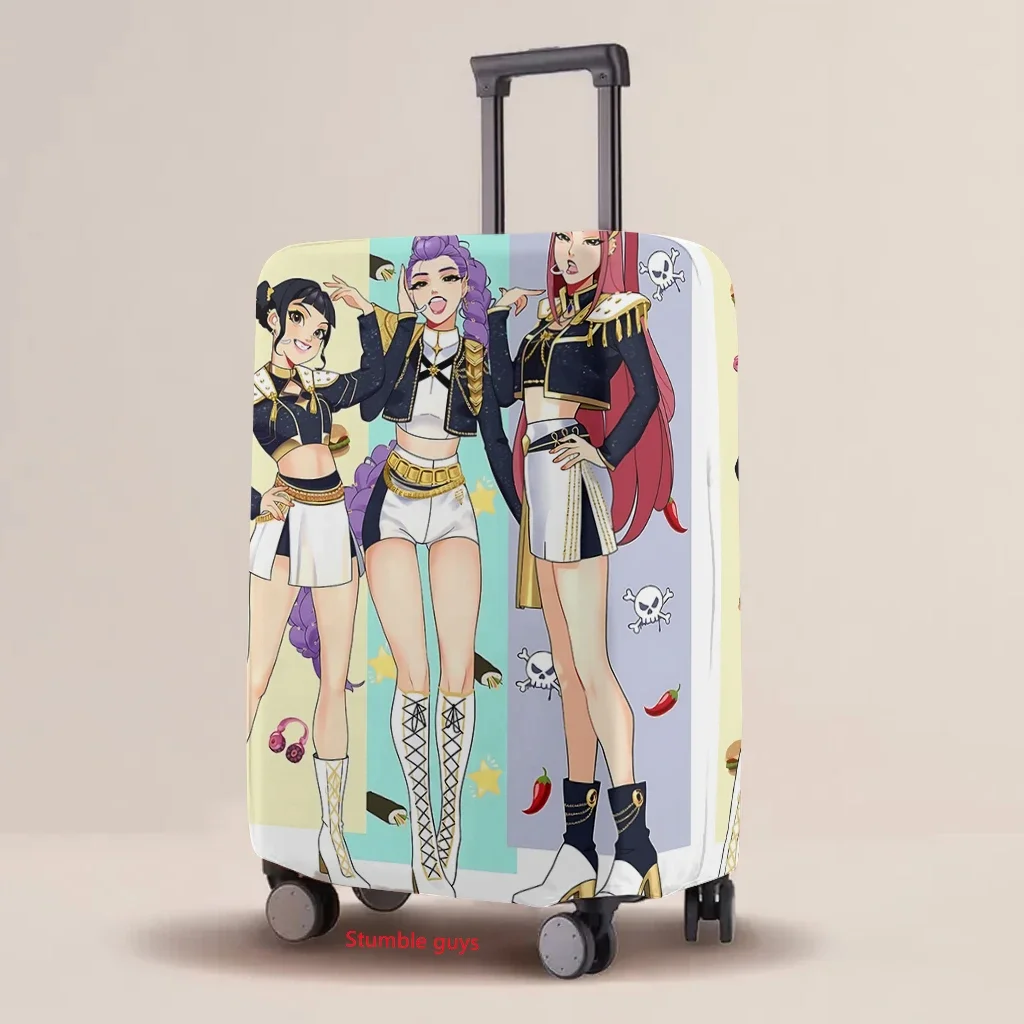 Kpop شيطان الصيادين الكرتون الأمتعة الغطاء الواقي متعدد الحجم حقيبة مرنة تناسب 18-32 بوصة حقيبة السفر #1