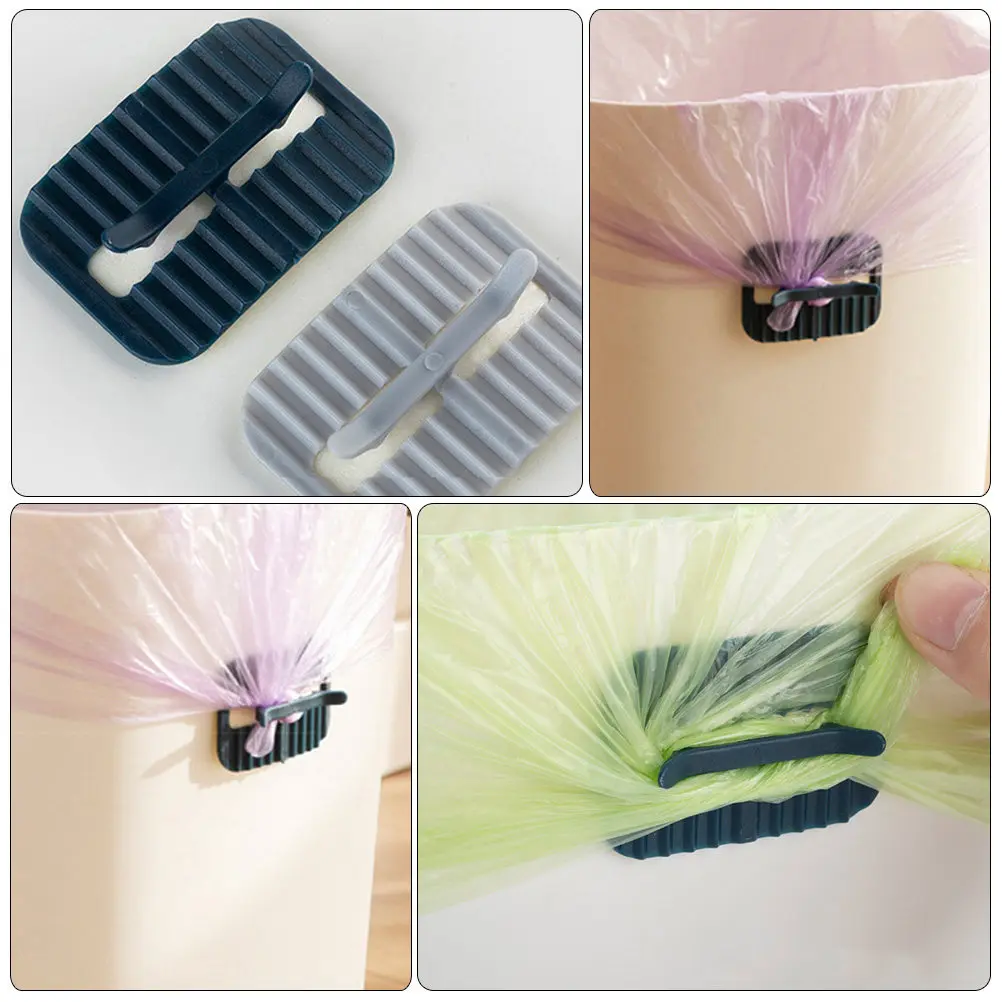 8Pcs Garbage Bag Clips Strong Plastic Trash Bag Fasteners Non-Slip Fixing Clamp for Any Shape Trash Can Home Kitchen Waste Bin