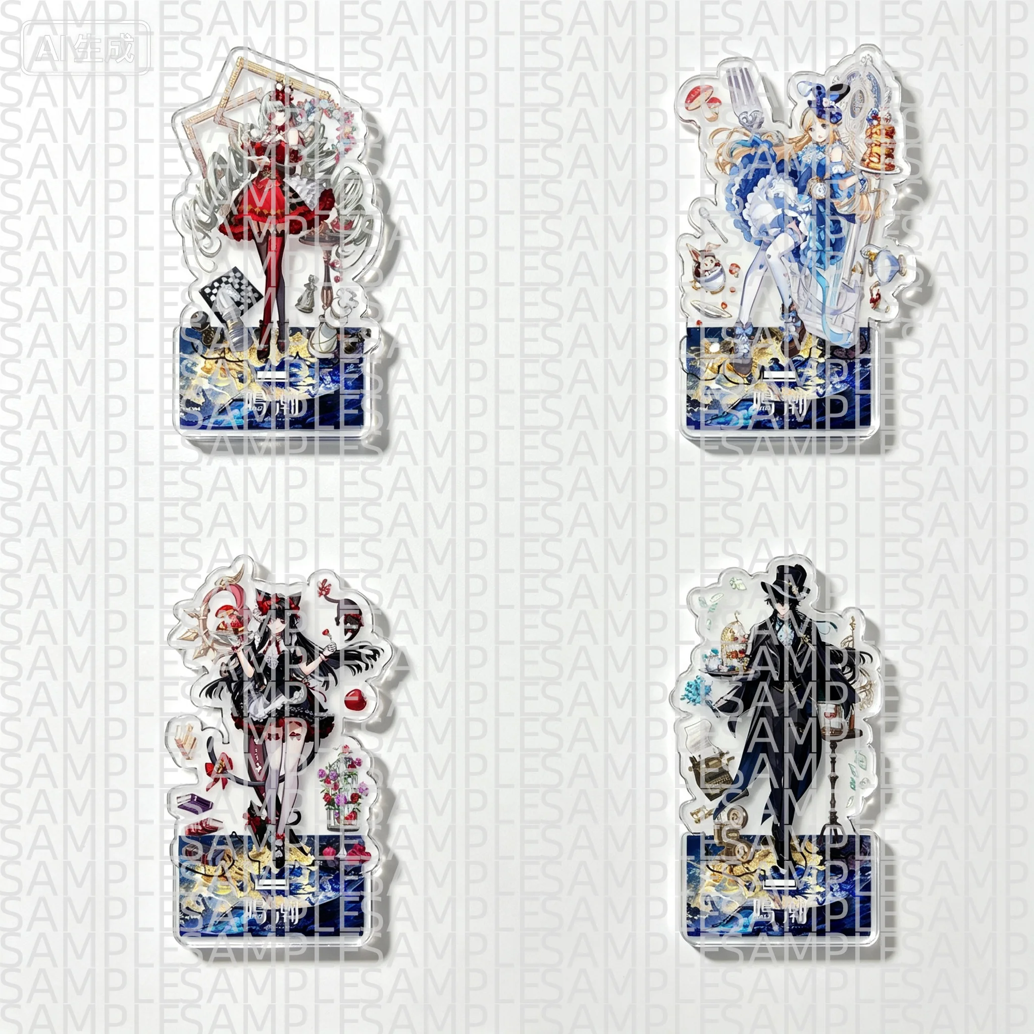 Game Wuthering Waves Frolova Cartethyia Fallen Wonderland Ver Acrylic Stand Model Plate Keychains Bedroom Decoration