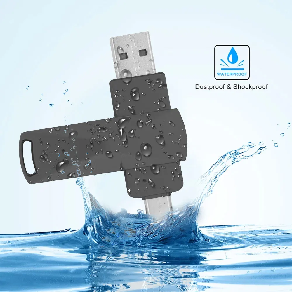 محركات أقراص فلاش USB بسرعة عالية ، محرك أقراص معدني ، محرك أقراص USB OTG ، 2 في 1 ، GB ، 64GB ، 32GB ، 16GB ، 8GB