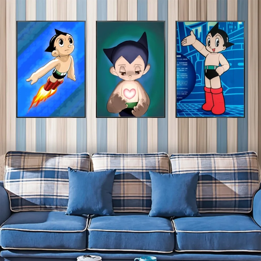 Anime-Astro Boy Poster Stickers Art Wall murales Decor Game Room Decor regali Kawaii HD Painting Cat Cars