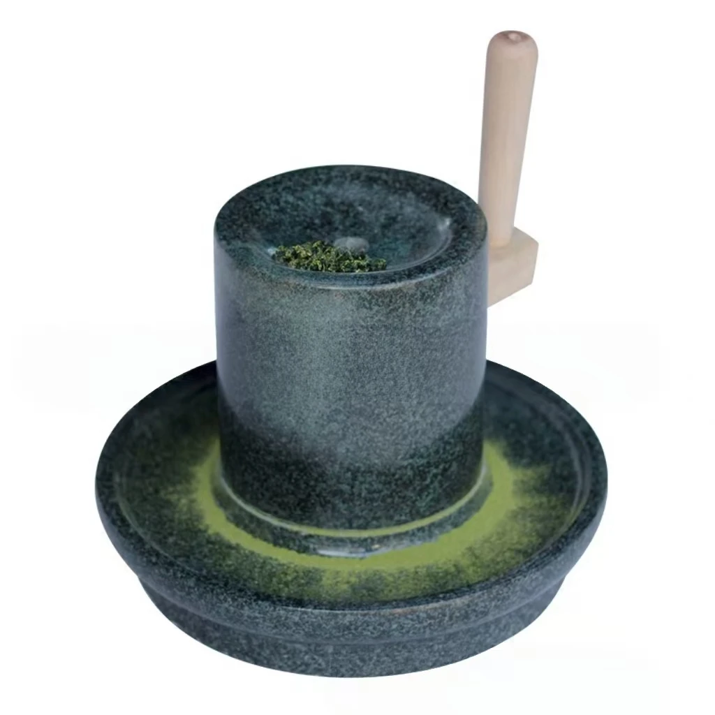 Professional Matcha Tea Leave Milling Grinding Processing Machine Manual Stone Mill