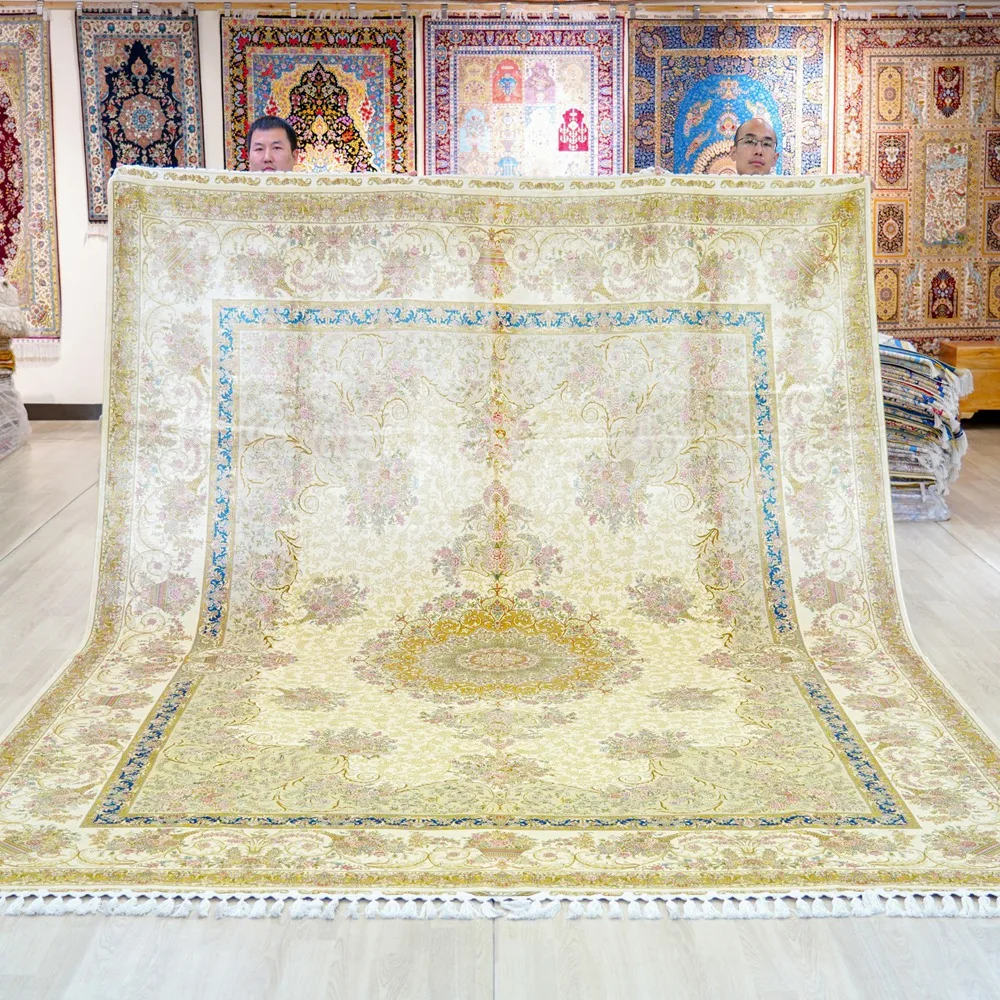 9x12ft Big Size Washable Turkish Rugs Large Area Industries Persian Silk Carpet